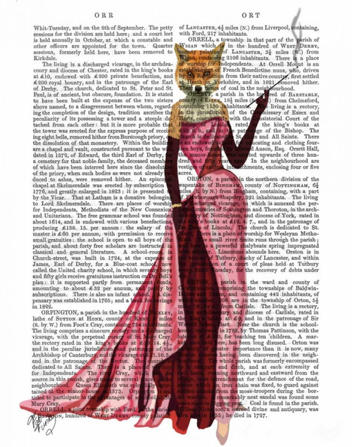 Stampa su tela Poster Fab Funky Volpe glamour in rosa Animali e natura Verticale